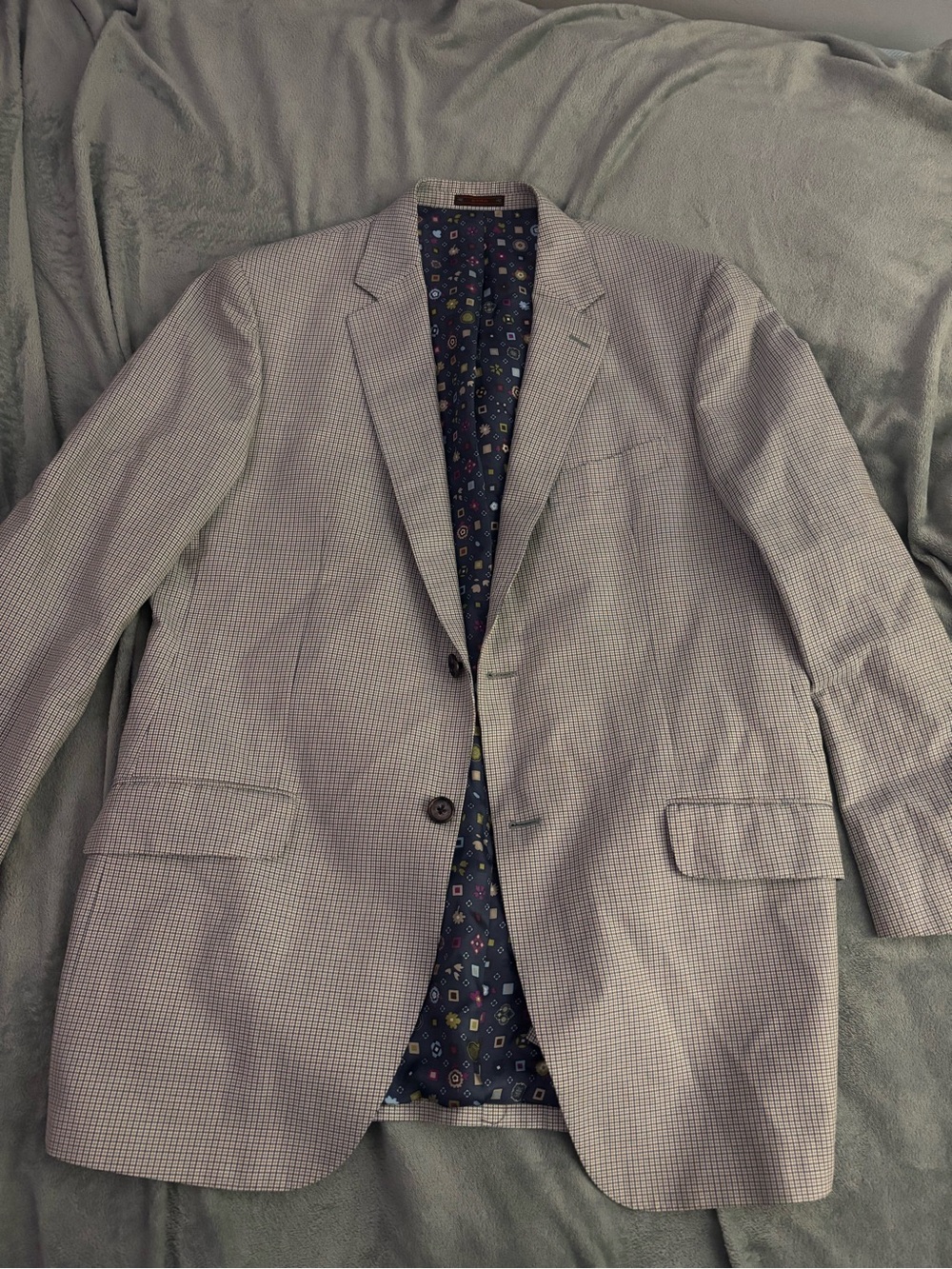 Etro Men's check Wool Sportcoat Size 46